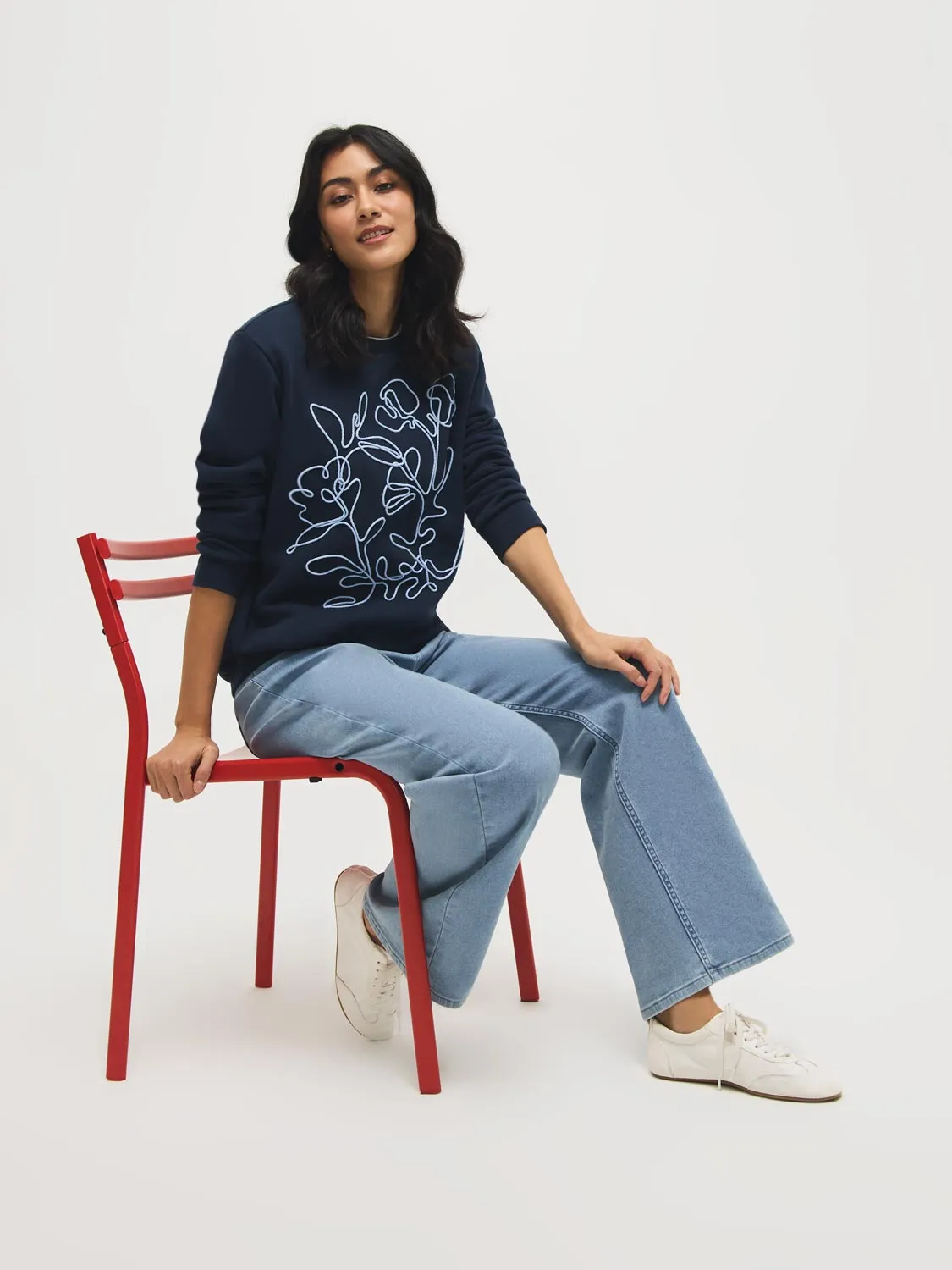 Floral Fleece Sweatshirt sold by Suzy Shier product image thumbnail 2