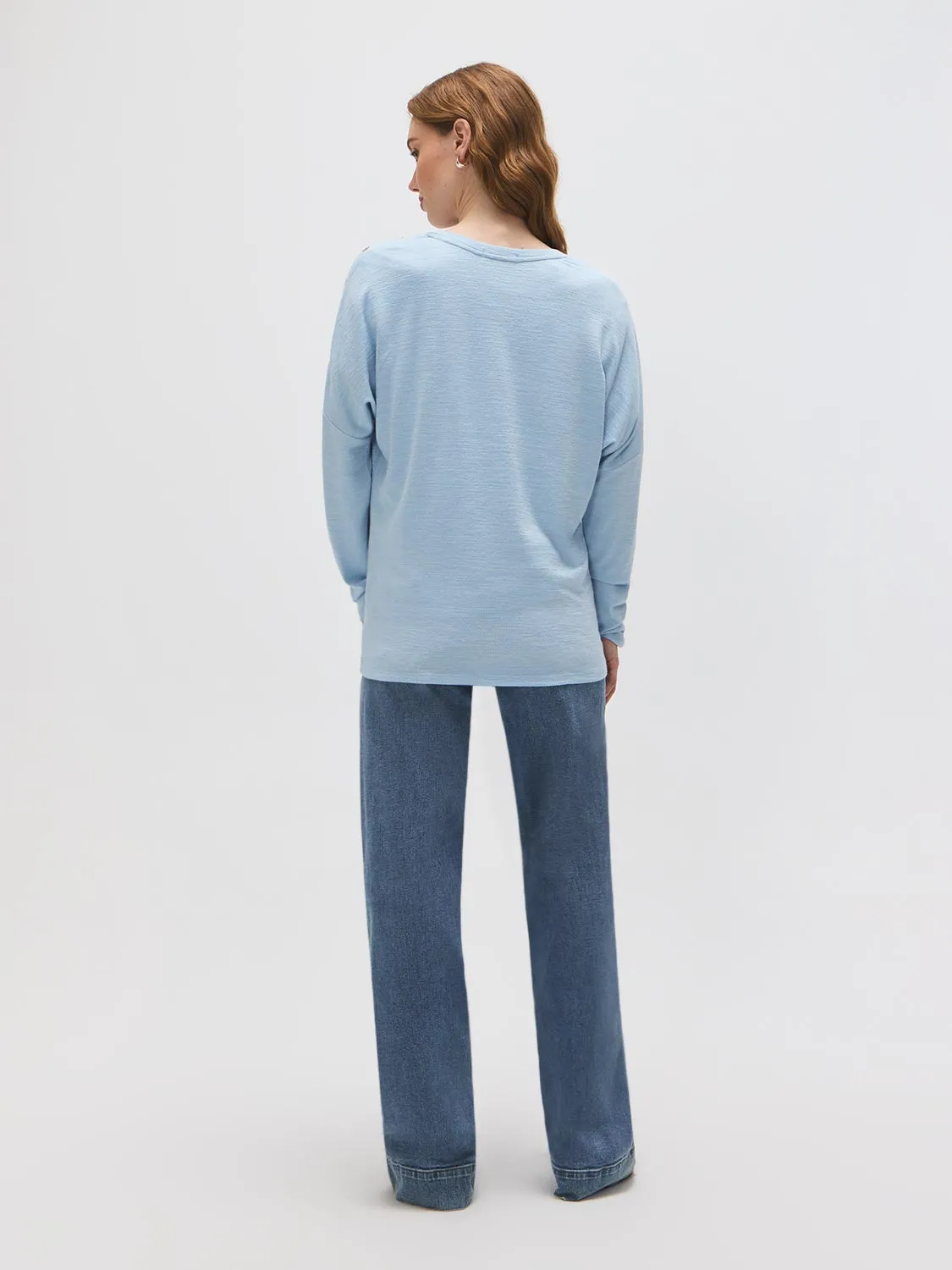 V-Neck Button-Detail Top sold by Suzy Shier product image thumbnail 3