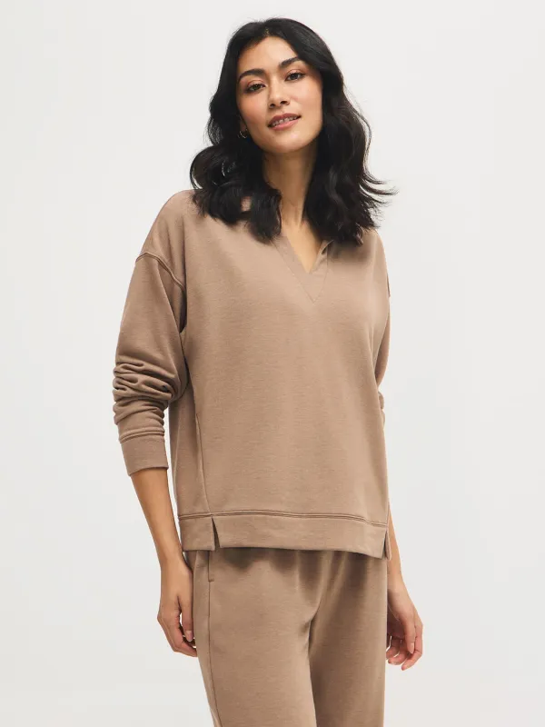 French Terry Johnny Collar Sweatshirt made by Suzy Shier