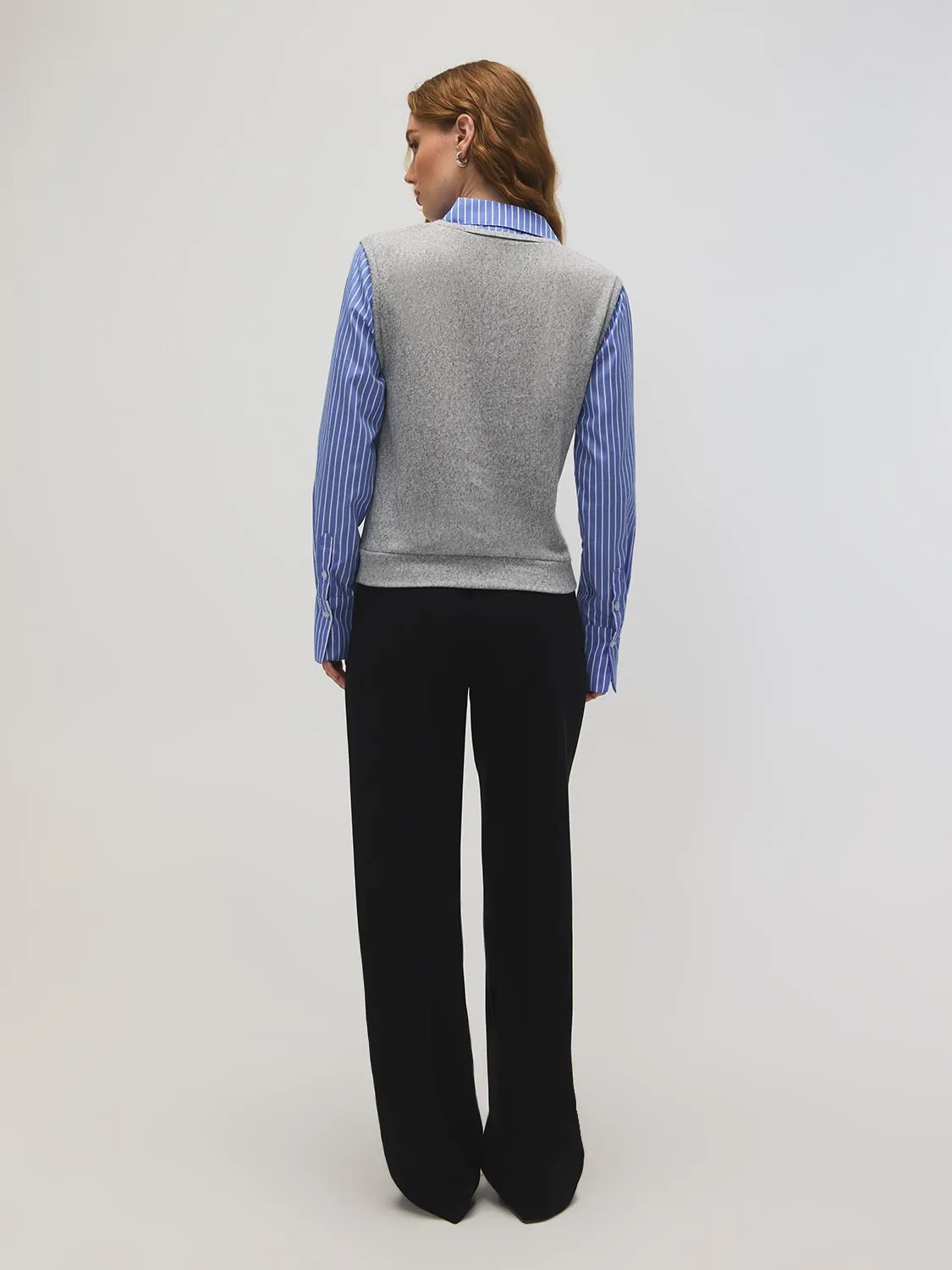 2-Fer Vest With Striped Blouse sold by Suzy Shier product image thumbnail 4