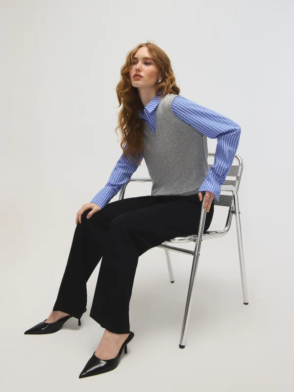 2-Fer Vest With Striped Blouse sold by Suzy Shier