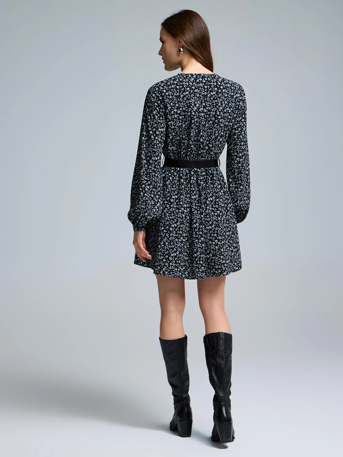 Ditsy Floral Front Ruffle Mini Dress sold by Suzy Shier product image thumbnail 5