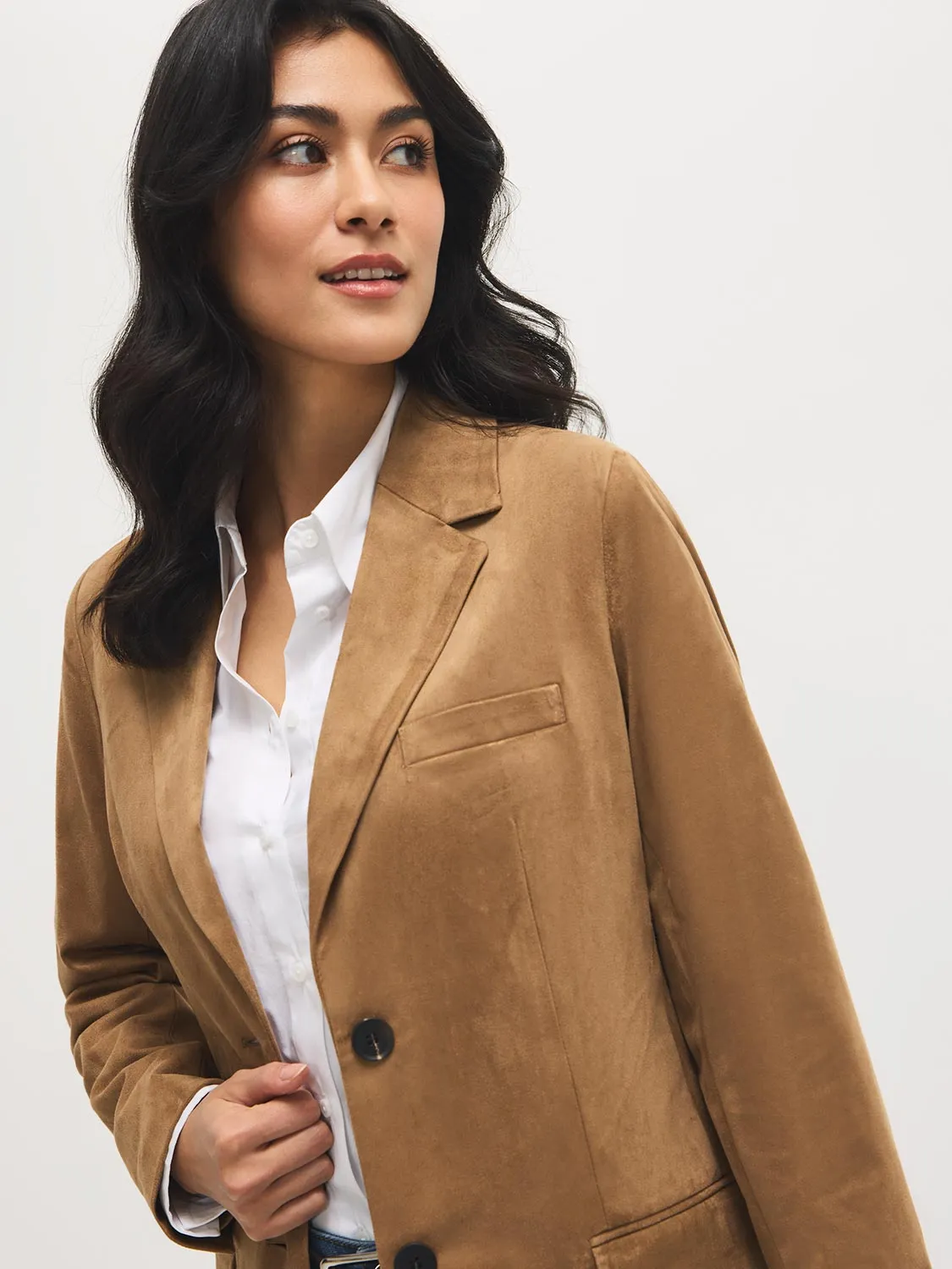 Faux Suede Blazer sold by Suzy Shier product image thumbnail 4
