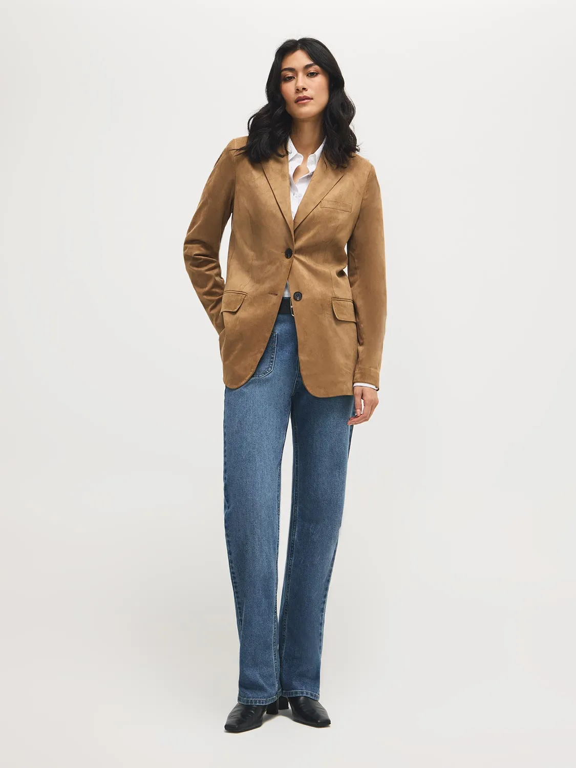 Faux Suede Blazer sold by Suzy Shier product image thumbnail 2