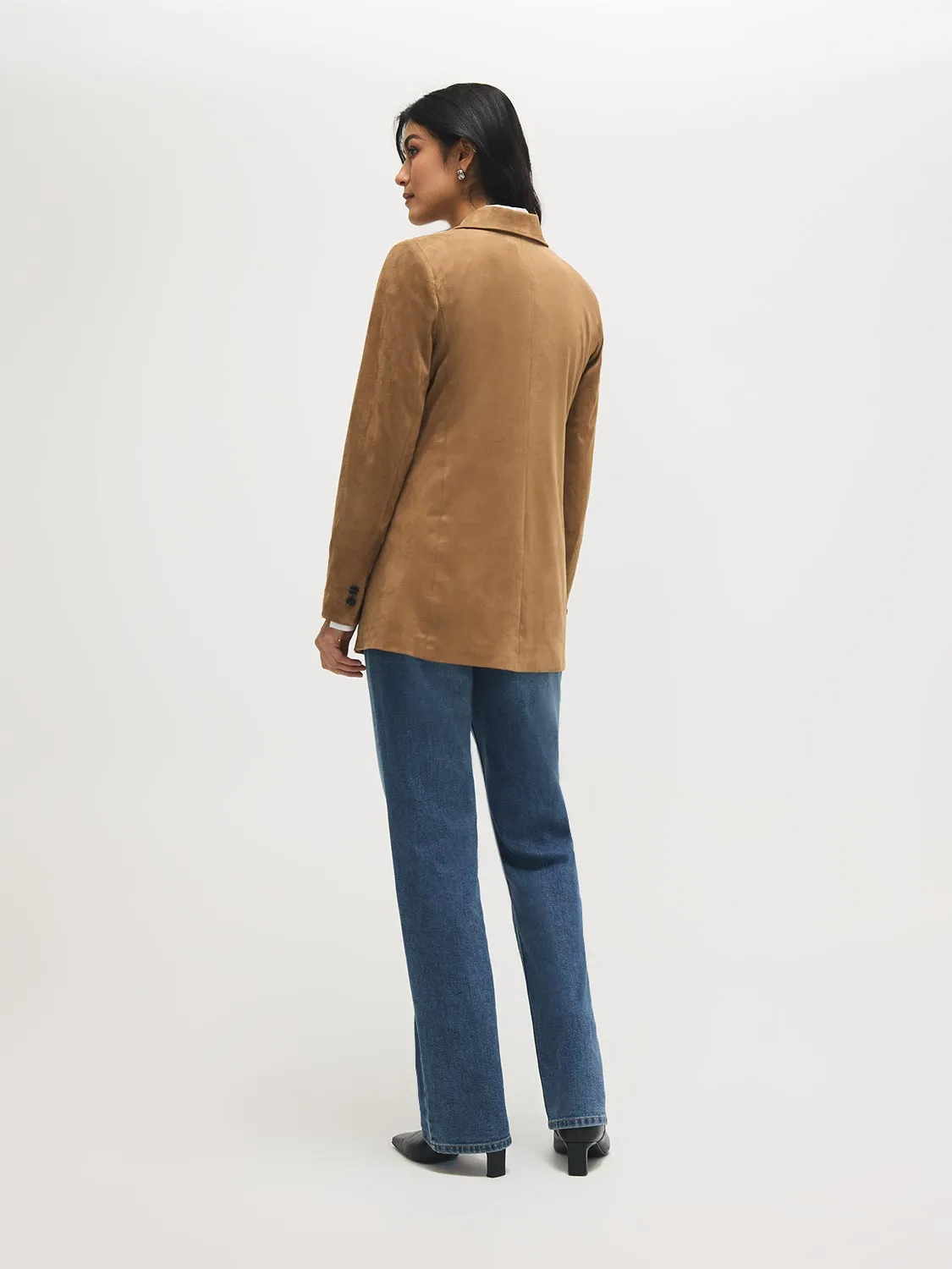 Faux Suede Blazer sold by Suzy Shier product image thumbnail 5