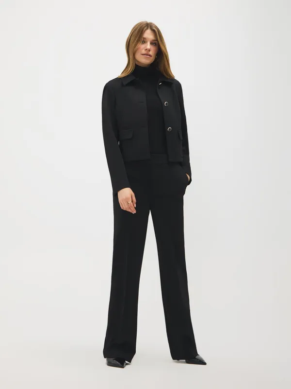 Wide-Leg Twill Pants sold by Suzy Shier
