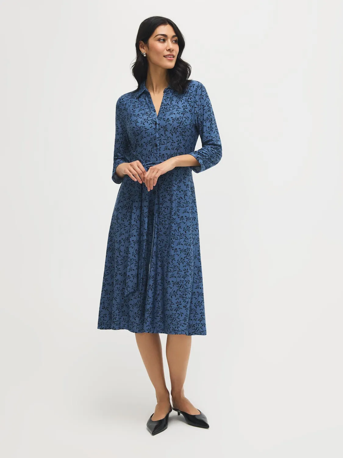 Floral Button-Front Shirt Dress sold by Suzy Shier