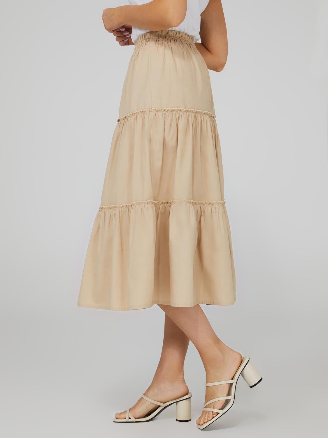 Tiered Midi Skirt sold by Suzy Shier product image thumbnail 4