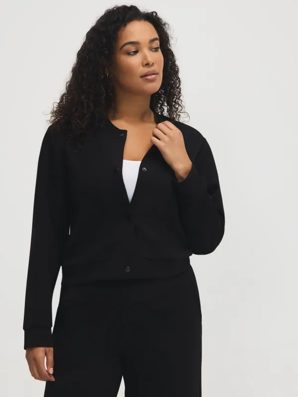 Cloud Fleece Bomber Jacket sold by Suzy Shier