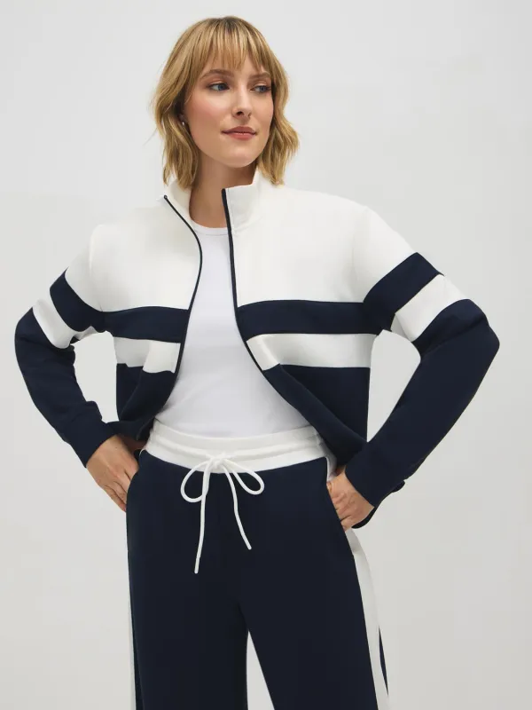 Cloud Fleece Colour Block Zip-Up sold by Suzy Shier