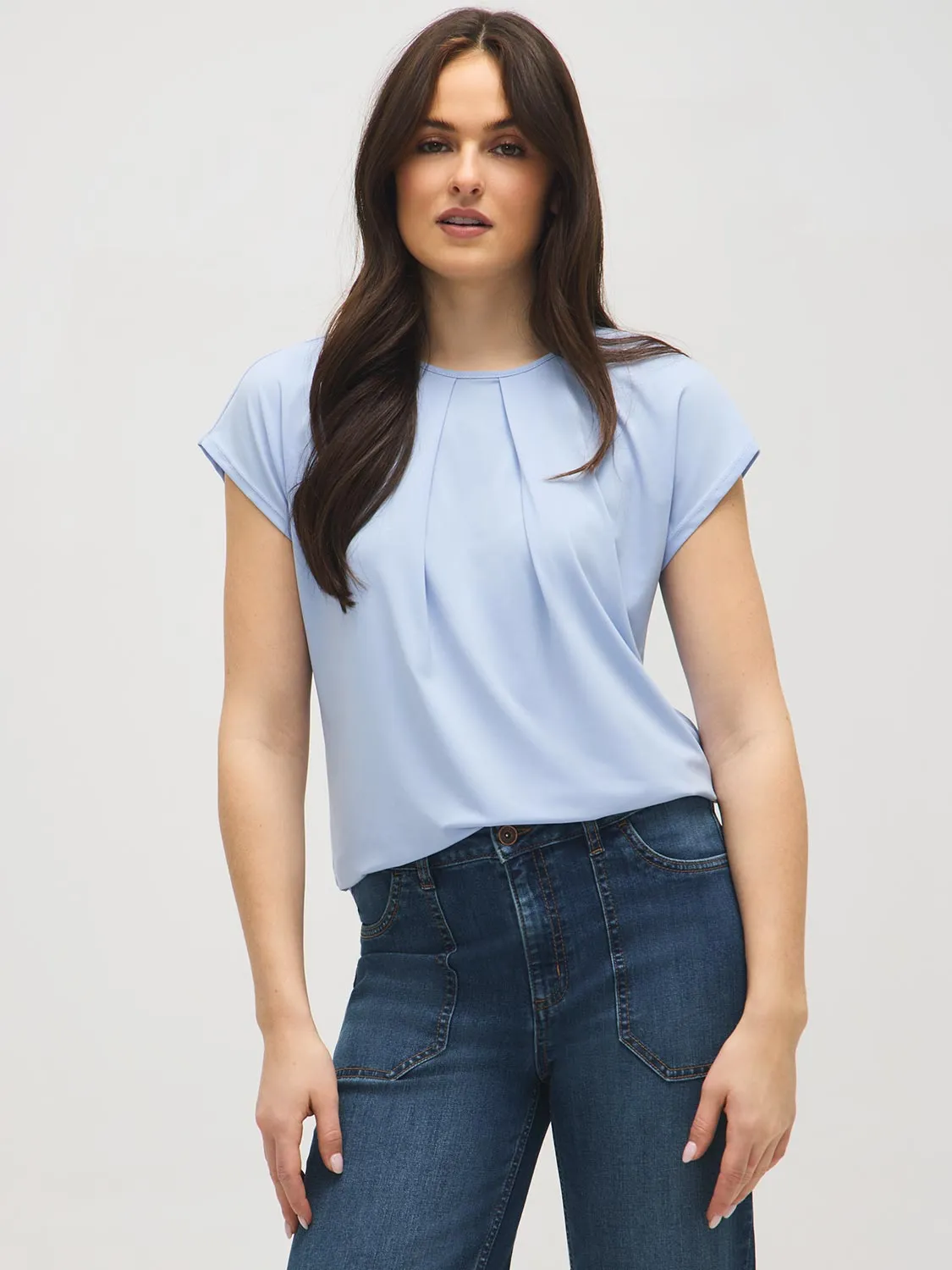 Dolman Sleeve Front Pleat Top sold by Suzy Shier
