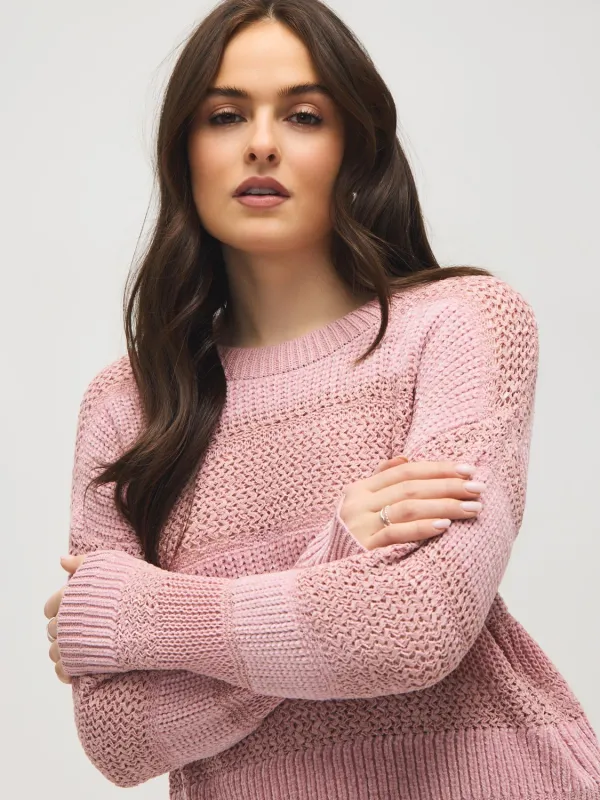 Multi-Stitch Knit Sweater sold by Suzy Shier