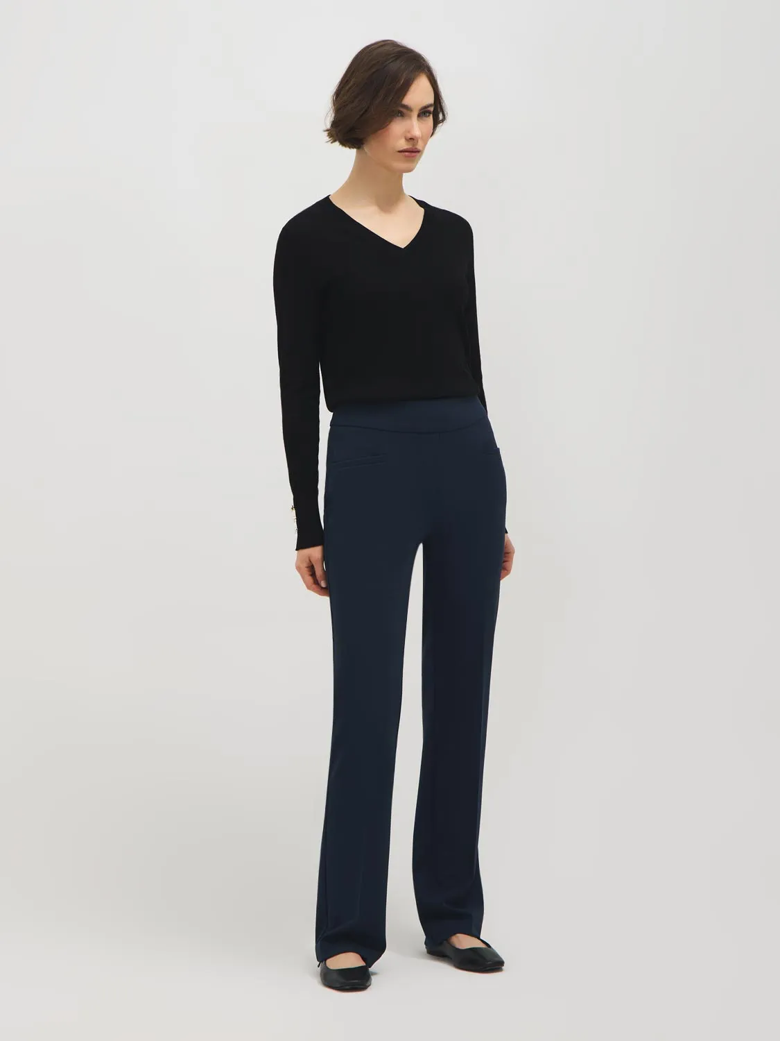 Straight Leg Crepe Pants sold by Suzy Shier product image thumbnail 3