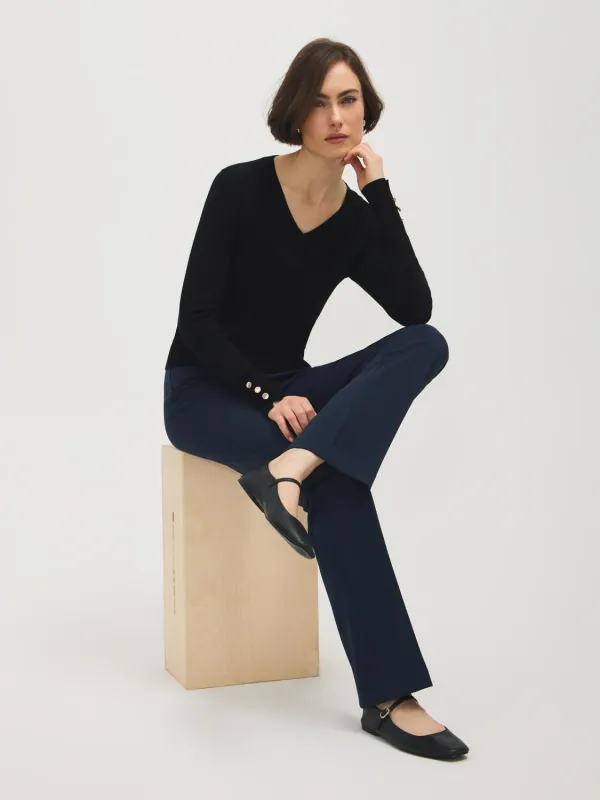 Straight Leg Crepe Pants made by Suzy Shier