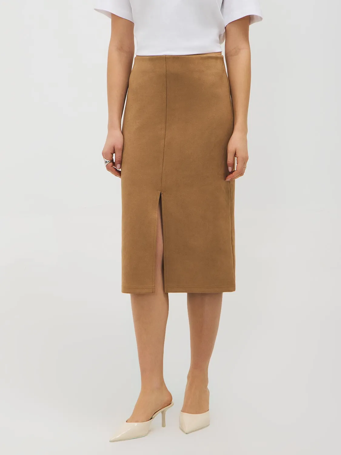 Faux Suede Pencil Skirt sold by Suzy Shier product image thumbnail 3