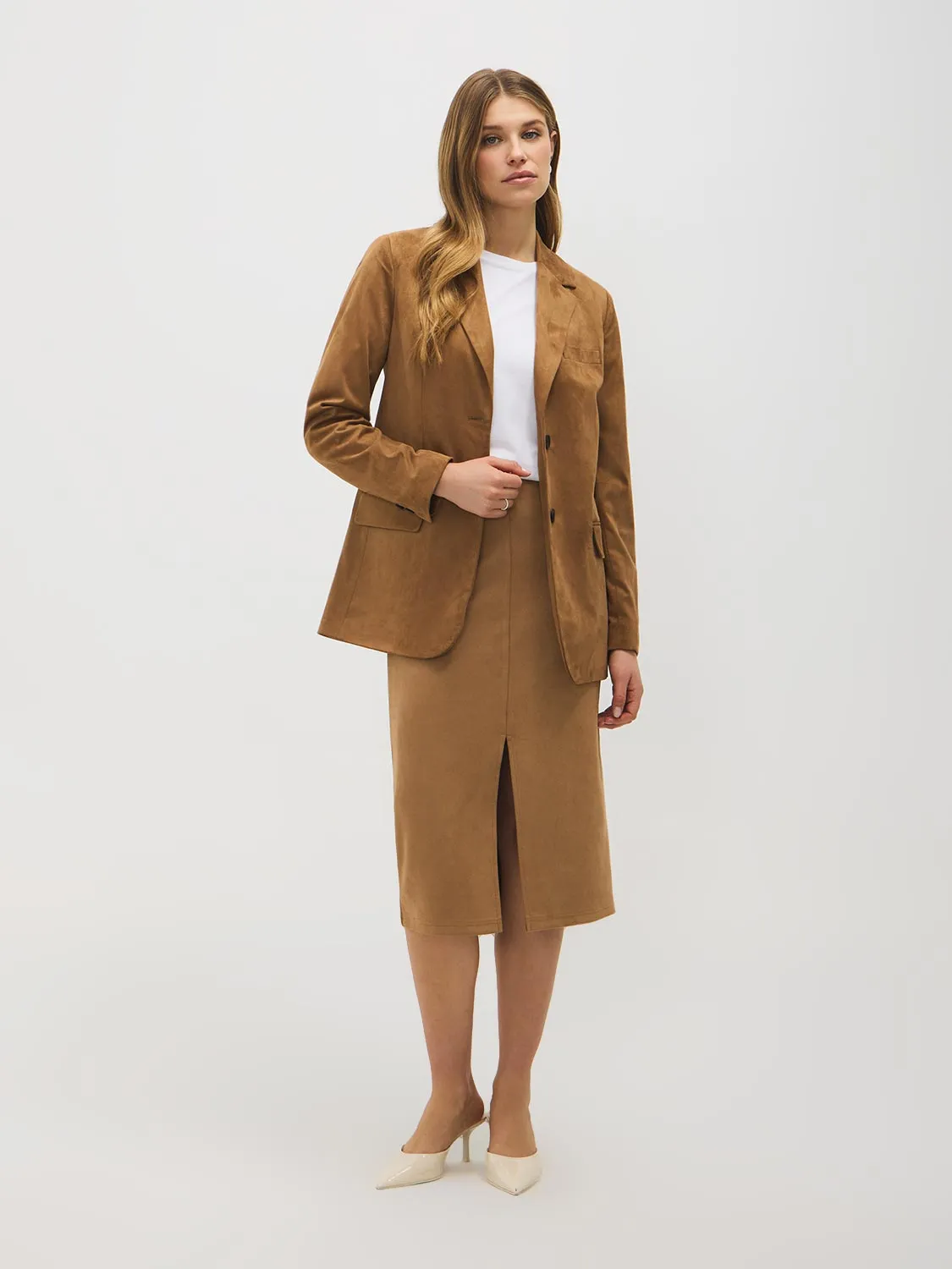 Faux Suede Pencil Skirt sold by Suzy Shier product image thumbnail 2