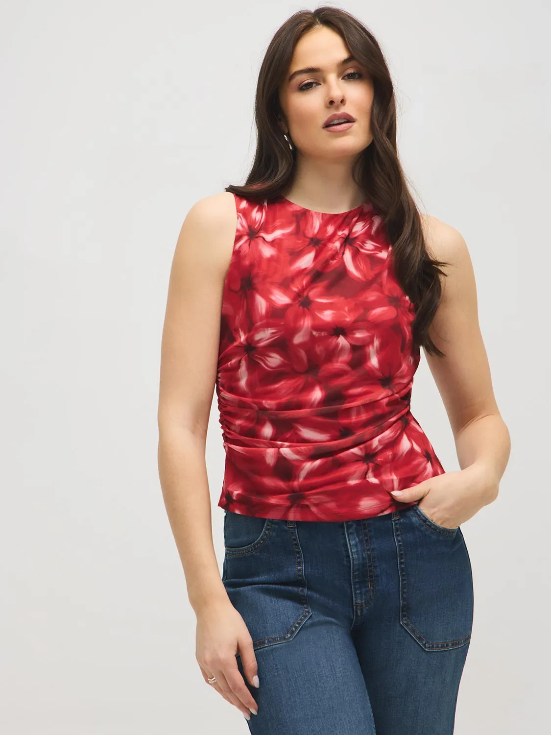 Sleeveless Abstract Mesh Top sold by Suzy Shier product image thumbnail 4