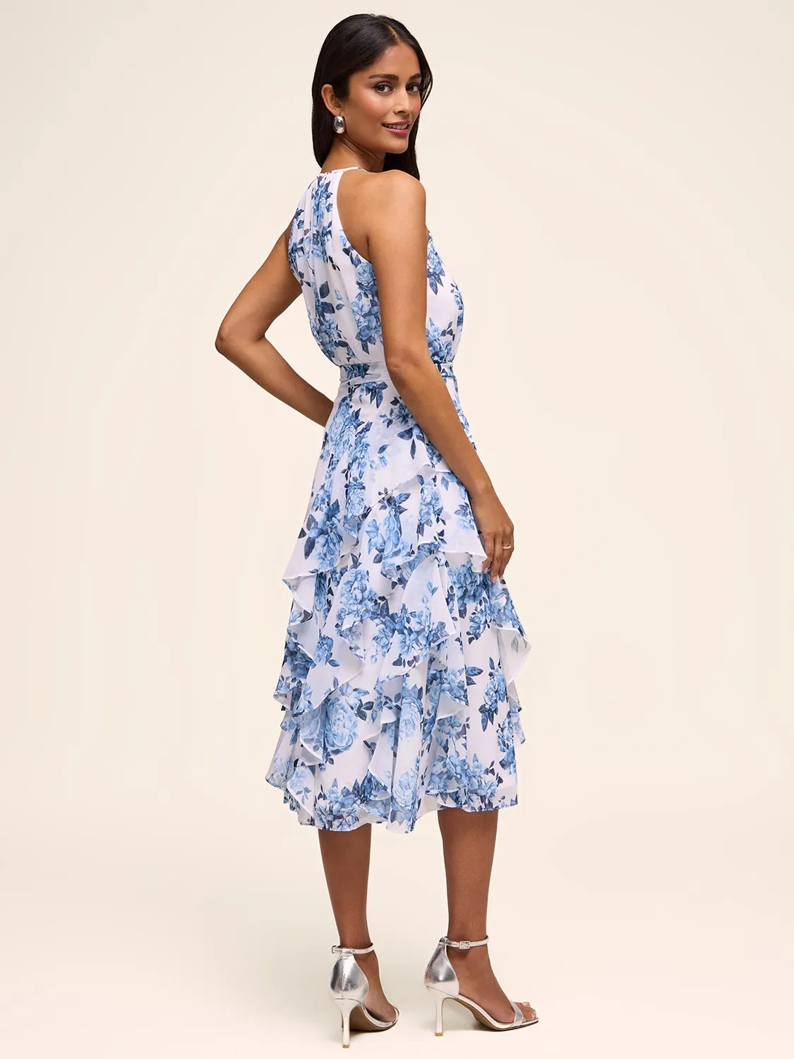 Floral Chiffon Fit & Flare Dress sold by Suzy Shier product image thumbnail 5