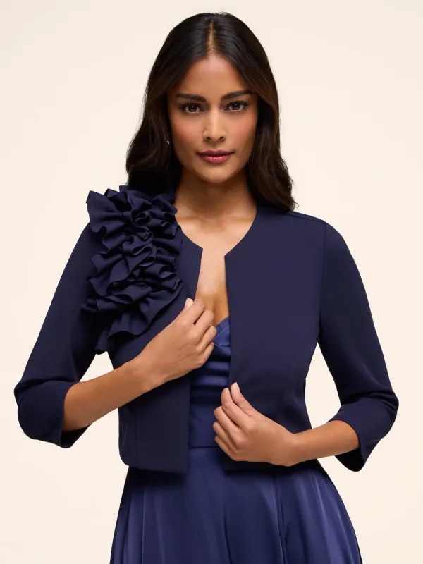 3/4 Sleeve Bolero With Side Ruffle sold by Suzy Shier