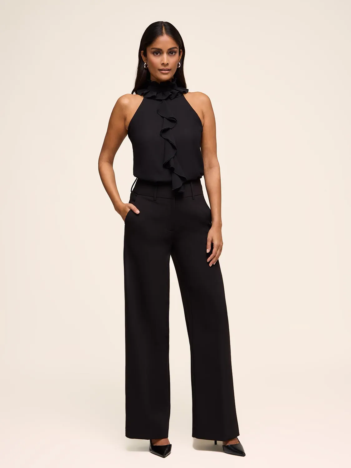 Ruffle Chiffon Top sold by Suzy Shier product image thumbnail 3