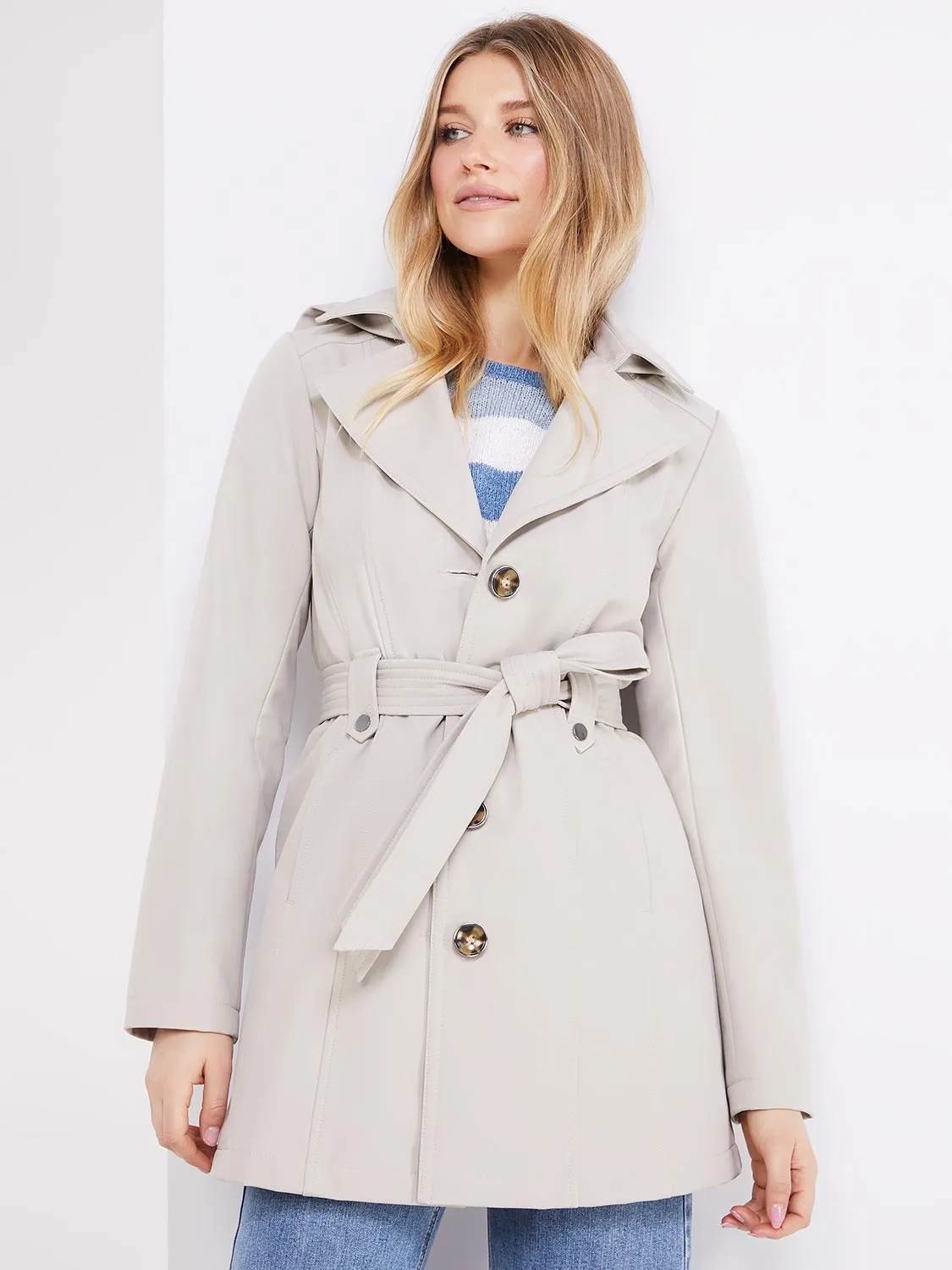 Hooded Trench Coat sold by Suzy Shier product image thumbnail 4