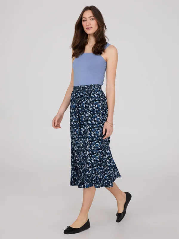 Ditsy Print Flounce Midi Skirt sold by Suzy Shier