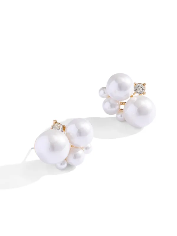 Pearl Cluster Earrings sold by Suzy Shier