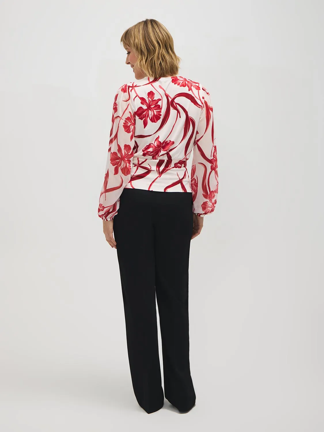 Floral V-Neck Top sold by Suzy Shier product image thumbnail 4