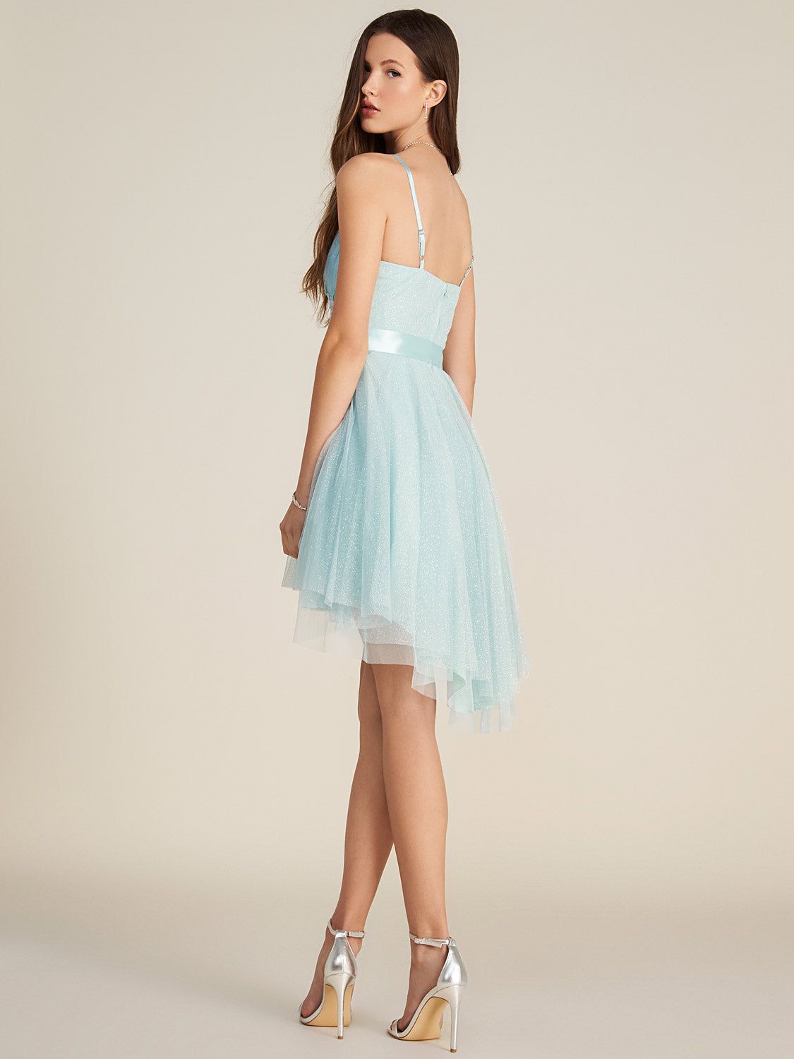 Allover Glitter Mini Fit & Flare Dress sold by Suzy Shier product image thumbnail 2