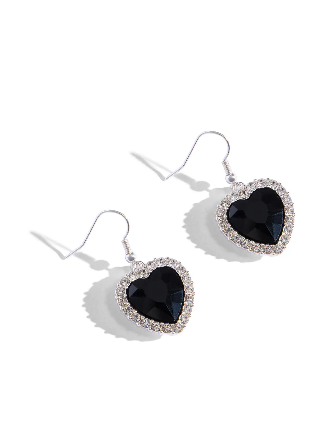 Pavé Contour Heart Earrings sold by Suzy Shier