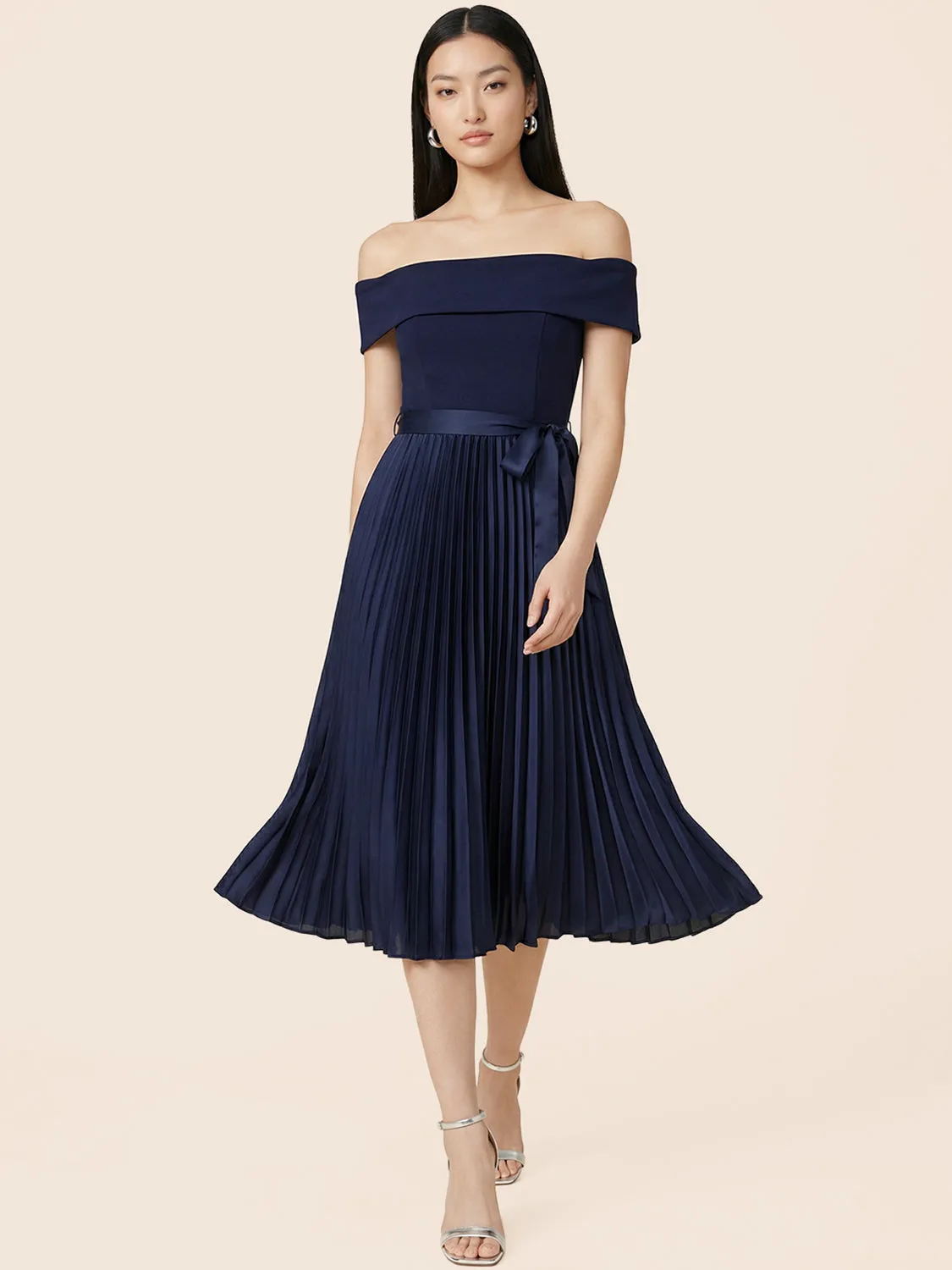 Off-The-Shoulder Midi Dress sold by Suzy Shier