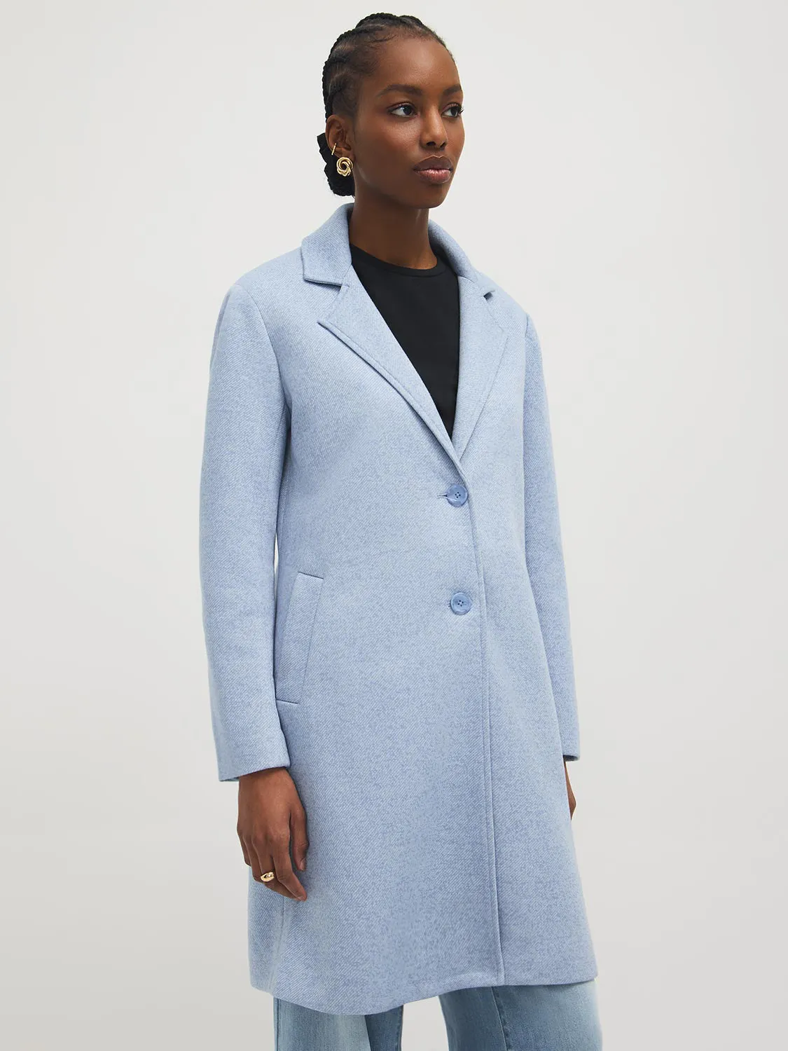 Mid-Length Fleece Coat sold by Suzy Shier product image thumbnail 2