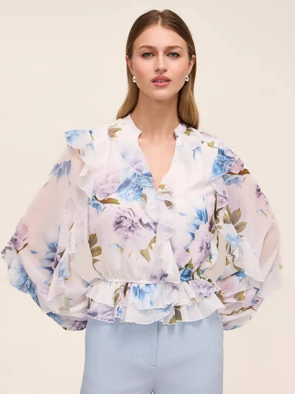 Floral Peplum Blouse made by Suzy Shier