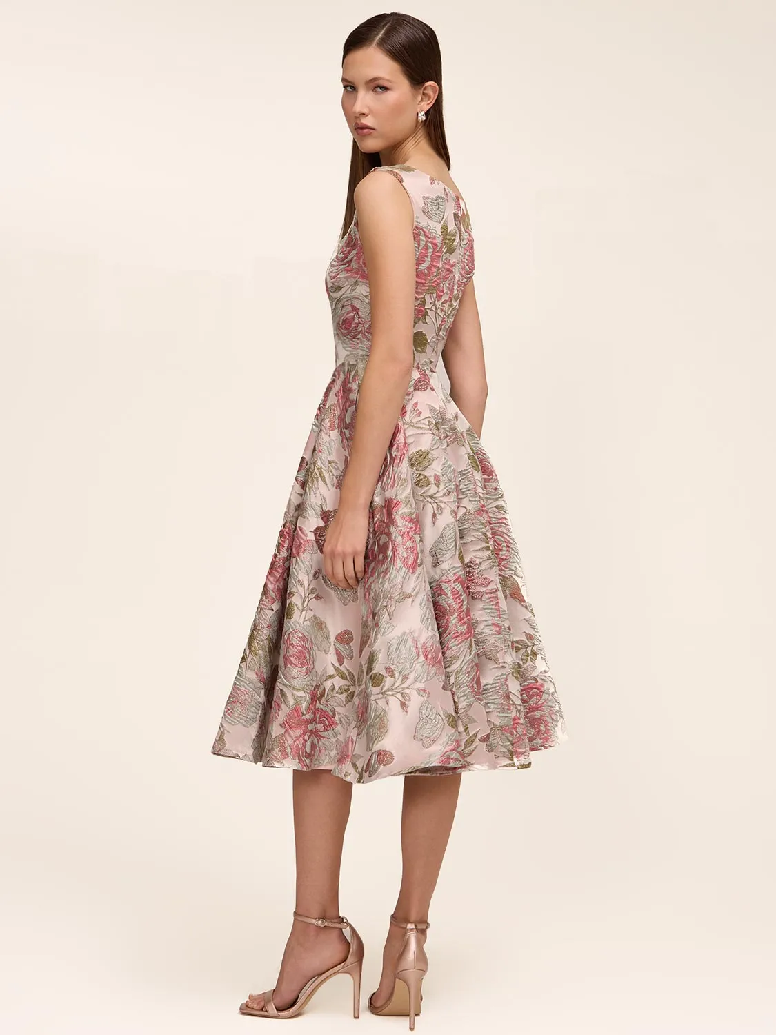 Jacquard Floral Midi Dress sold by Suzy Shier product image thumbnail 5