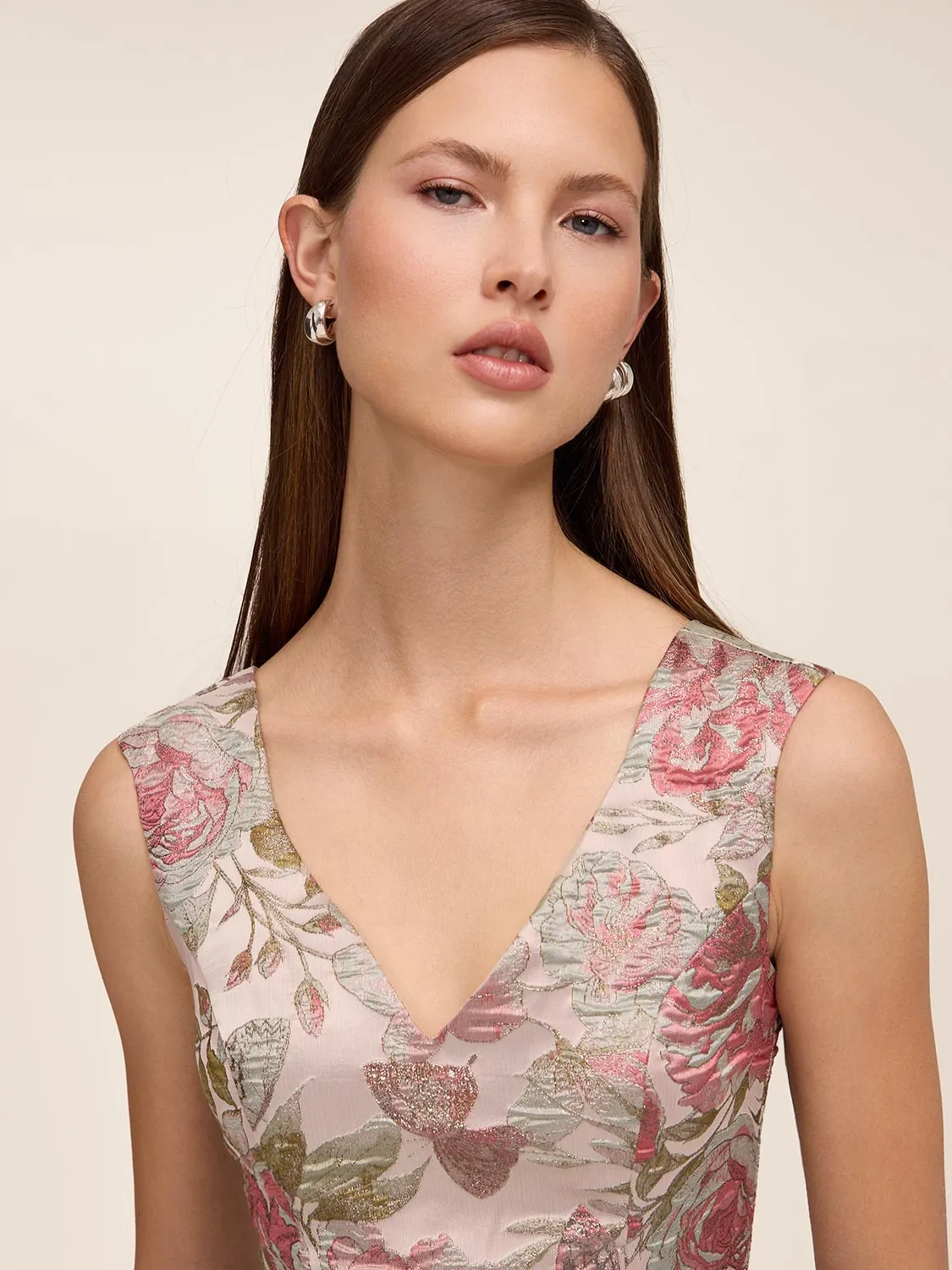 Jacquard Floral Midi Dress sold by Suzy Shier product image thumbnail 2