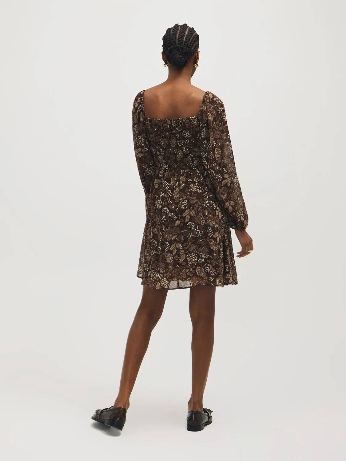 Printed Smocked Mini Dress sold by Suzy Shier product image thumbnail 5