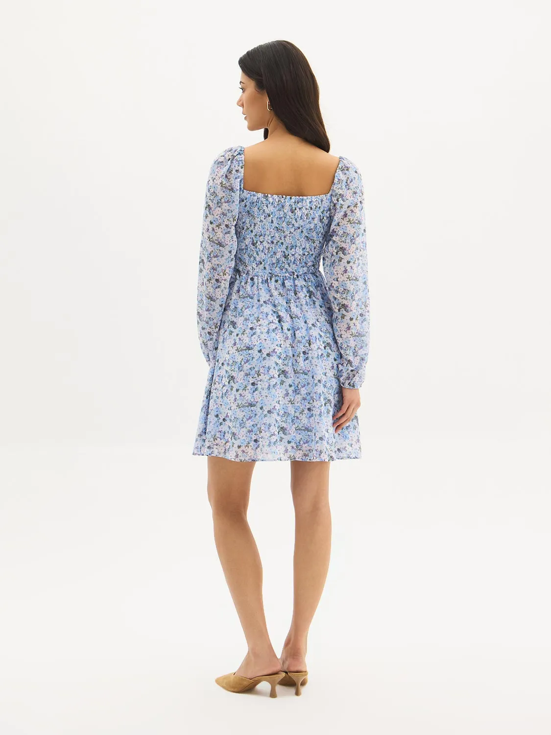 Floral Smocked Mini Dress sold by Suzy Shier product image thumbnail 4