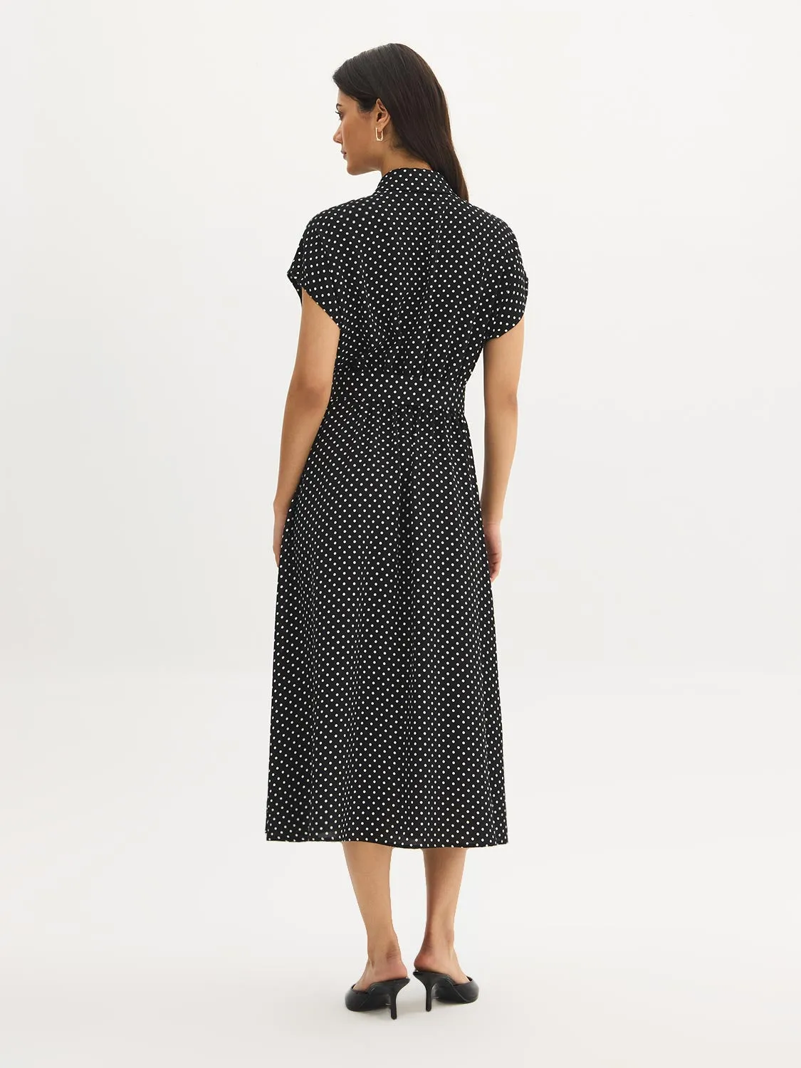 Polka Dot Midi Shirt Dress sold by Suzy Shier product image thumbnail 5