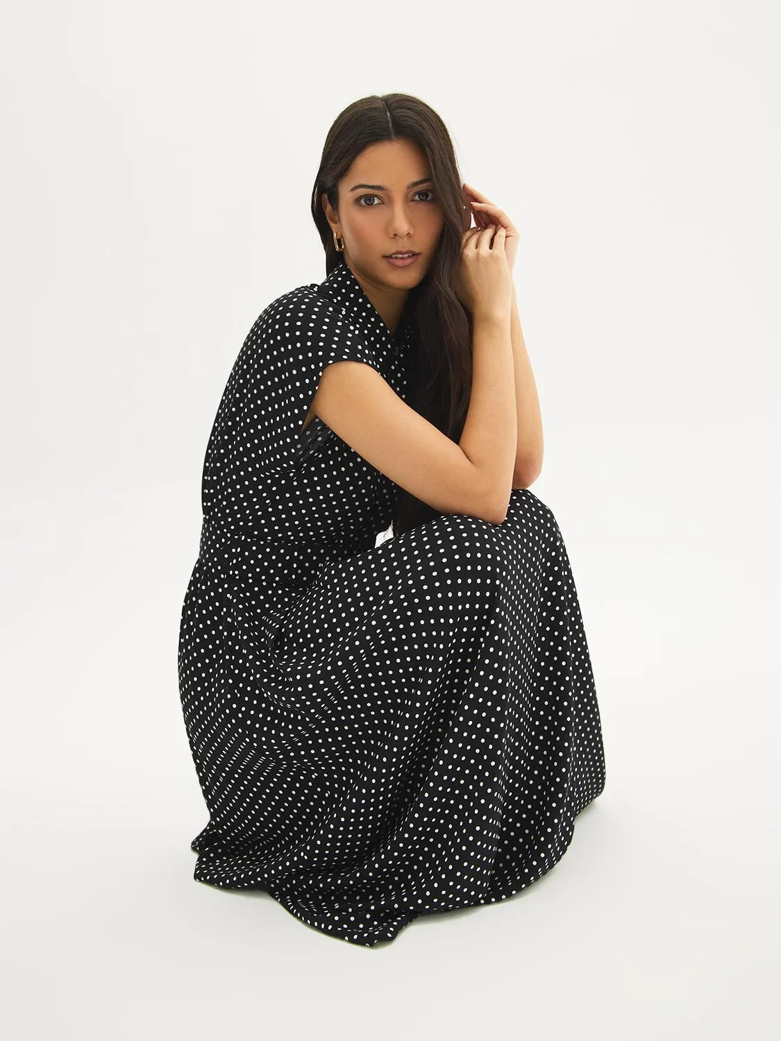 Polka Dot Midi Shirt Dress sold by Suzy Shier product image thumbnail 2