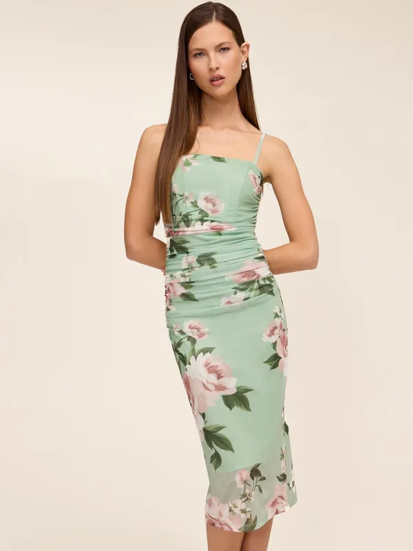 Floral Mesh Midi Dress sold by Suzy Shier