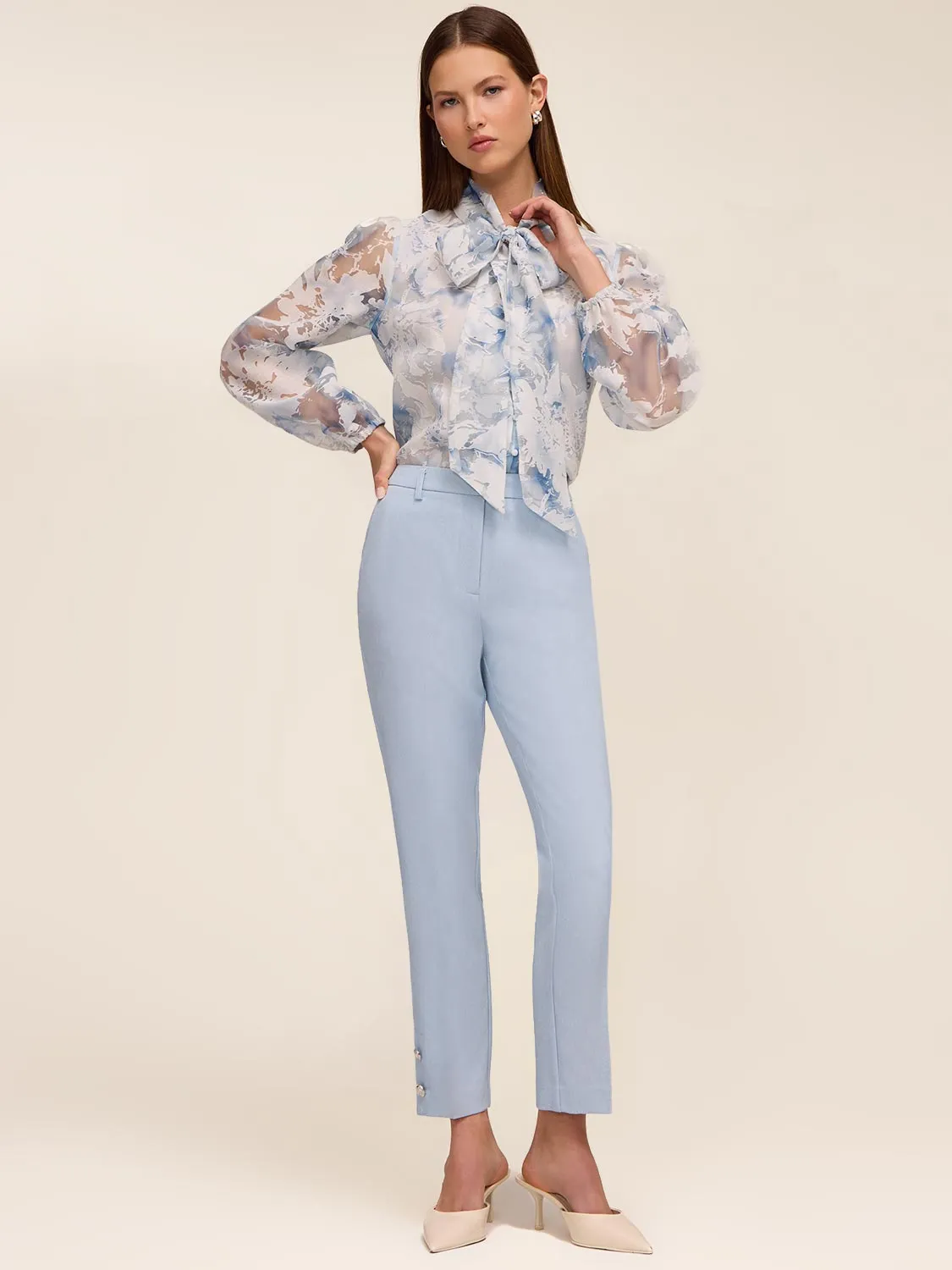 Organza Blouse With Neck Tie sold by Suzy Shier product image thumbnail 3