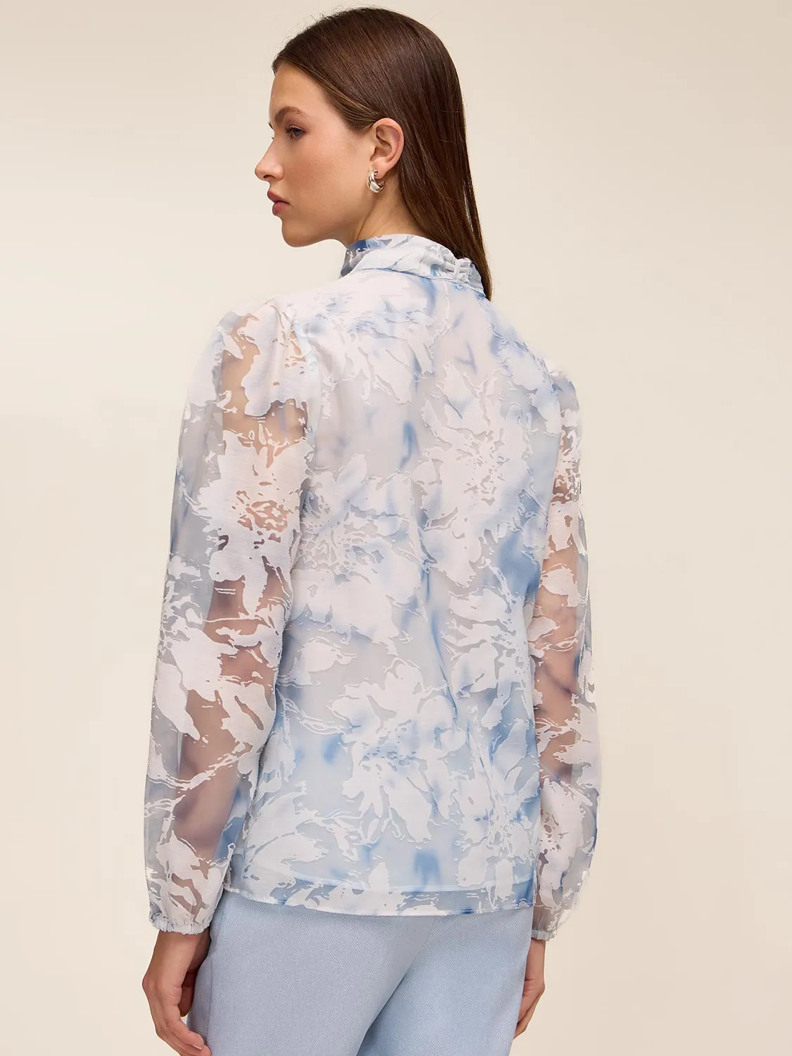 Organza Blouse With Neck Tie sold by Suzy Shier product image thumbnail 4