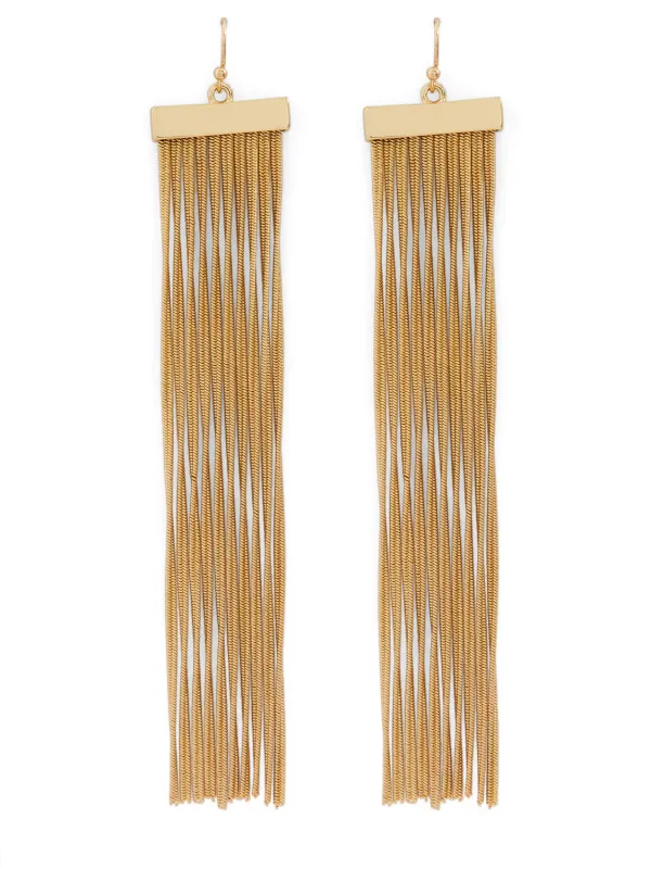 Snake Chain Fringe Earrings sold by Suzy Shier