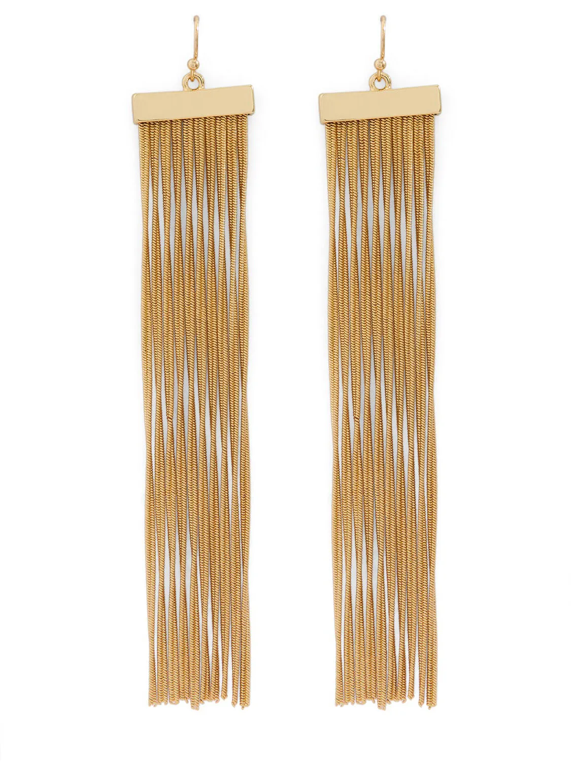 Snake Chain Fringe Earrings sold by Suzy Shier
