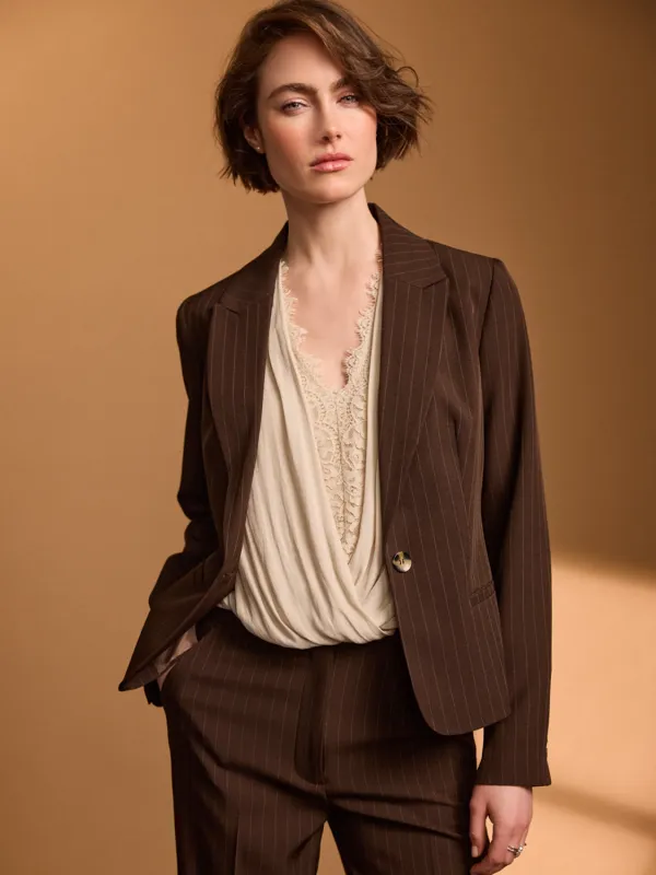 Striped Blazer made by Suzy Shier