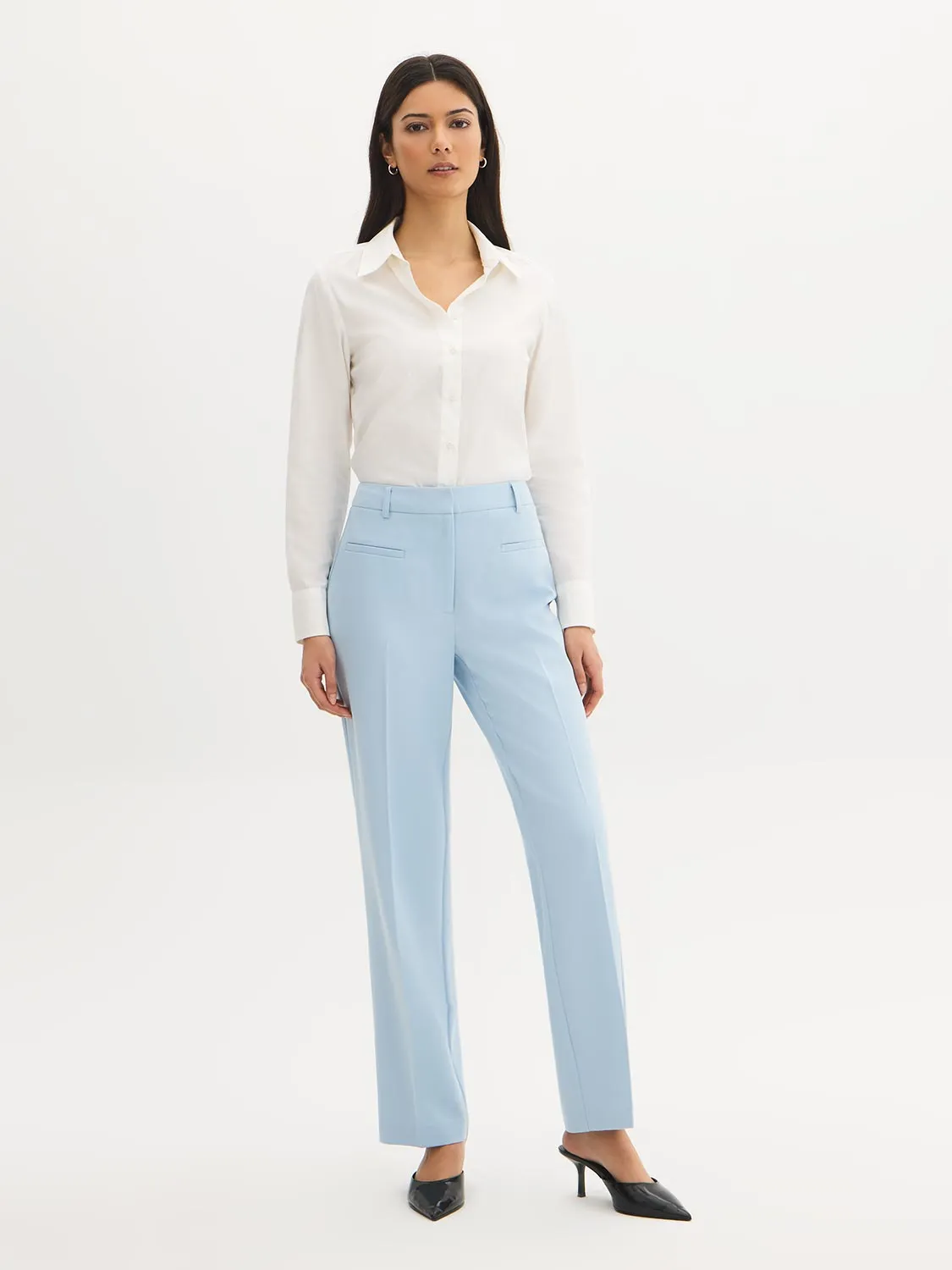 Mid-Rise Straight-Leg Pants sold by Suzy Shier product image thumbnail 4
