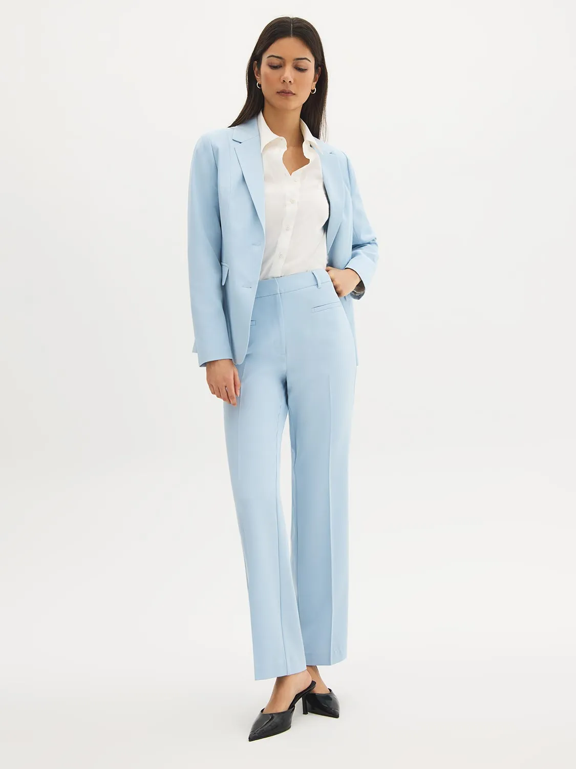 Mid-Rise Straight-Leg Pants sold by Suzy Shier product image thumbnail 2