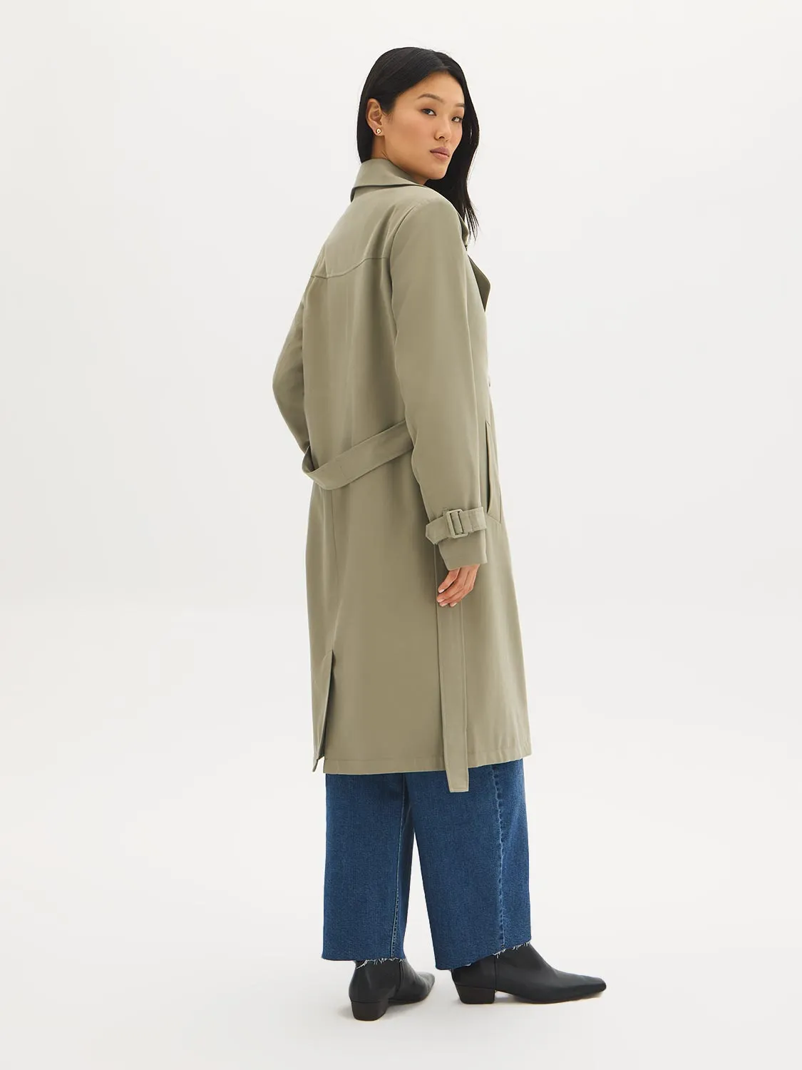 Trench Coat With Belt sold by Suzy Shier product image thumbnail 5