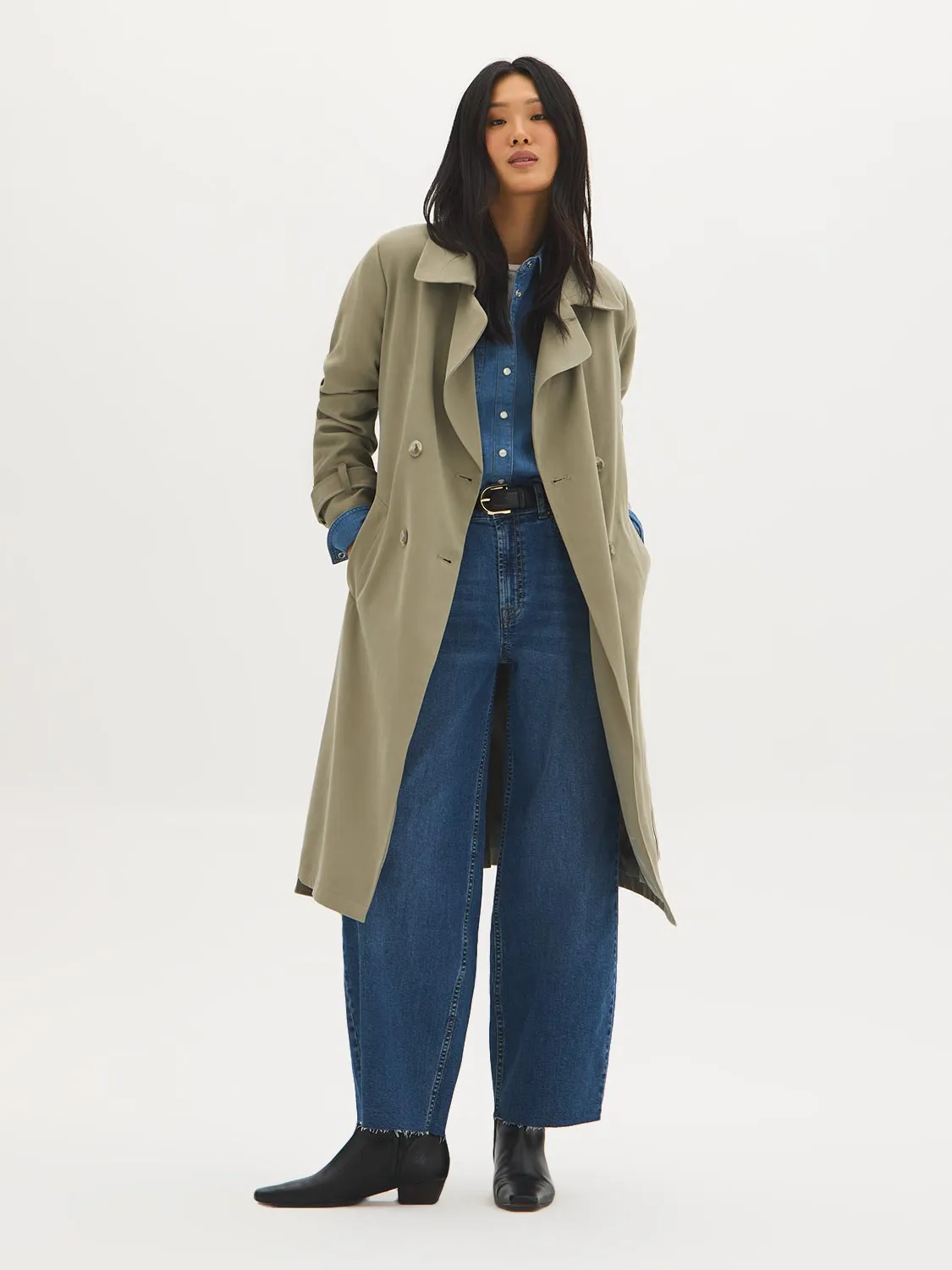 Trench Coat With Belt sold by Suzy Shier product image thumbnail 4