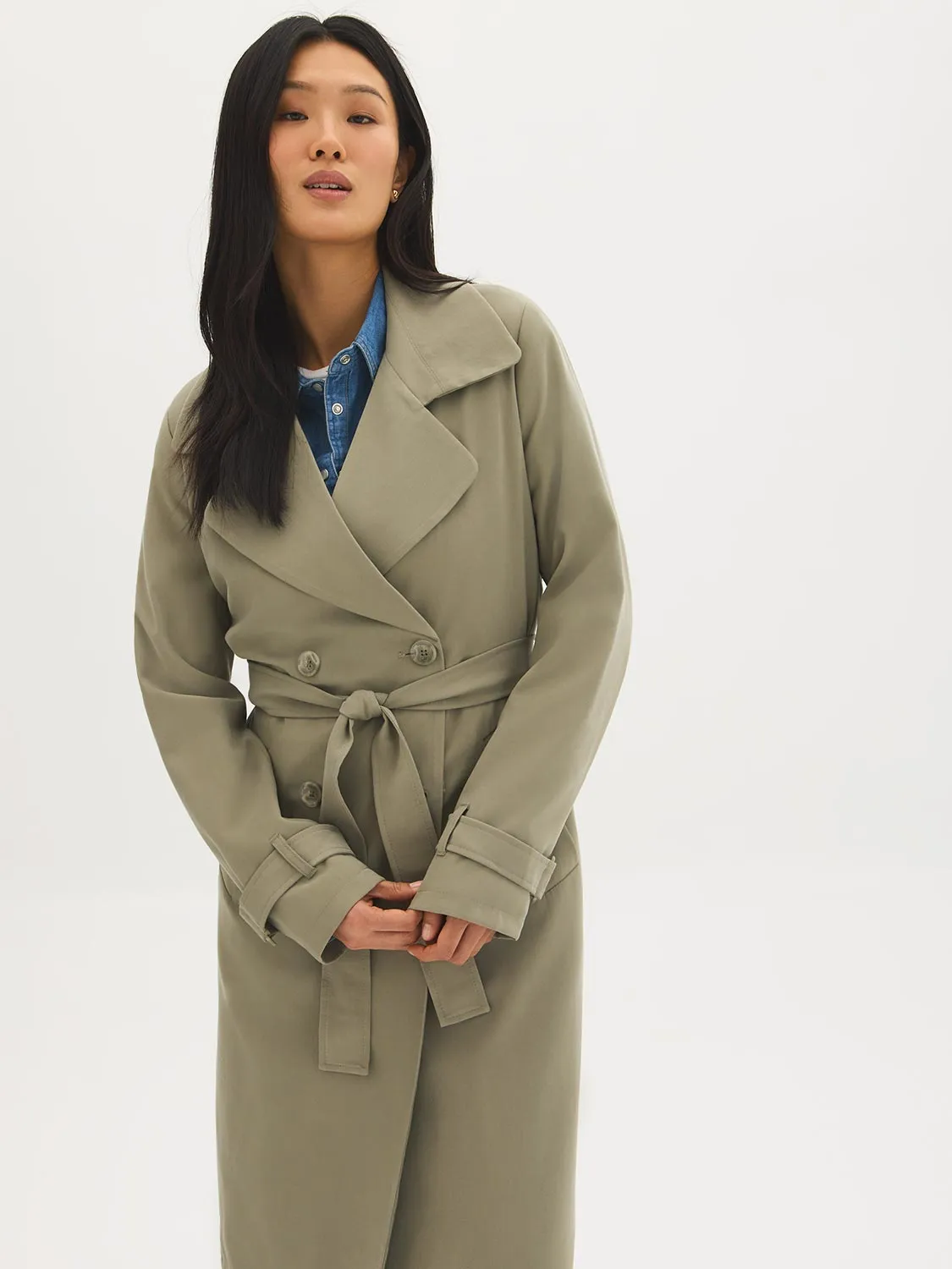 Trench Coat With Belt sold by Suzy Shier product image thumbnail 3